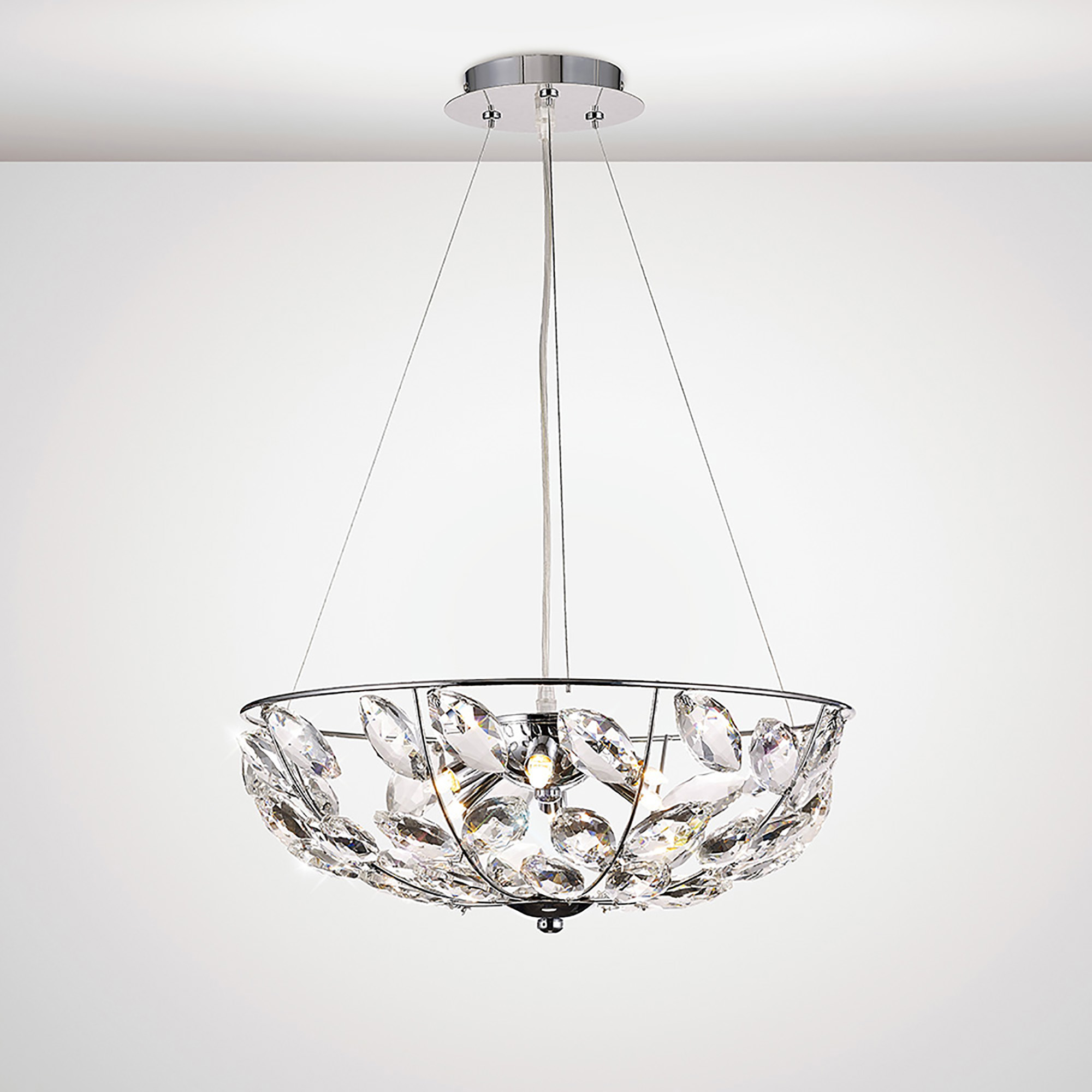 IL31656  Galilea Crystal Pendant 6 Light